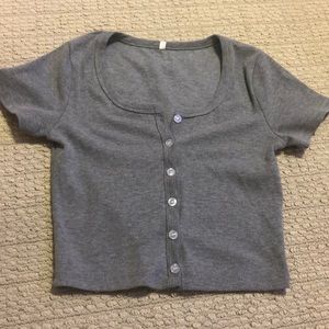 Grey button up!